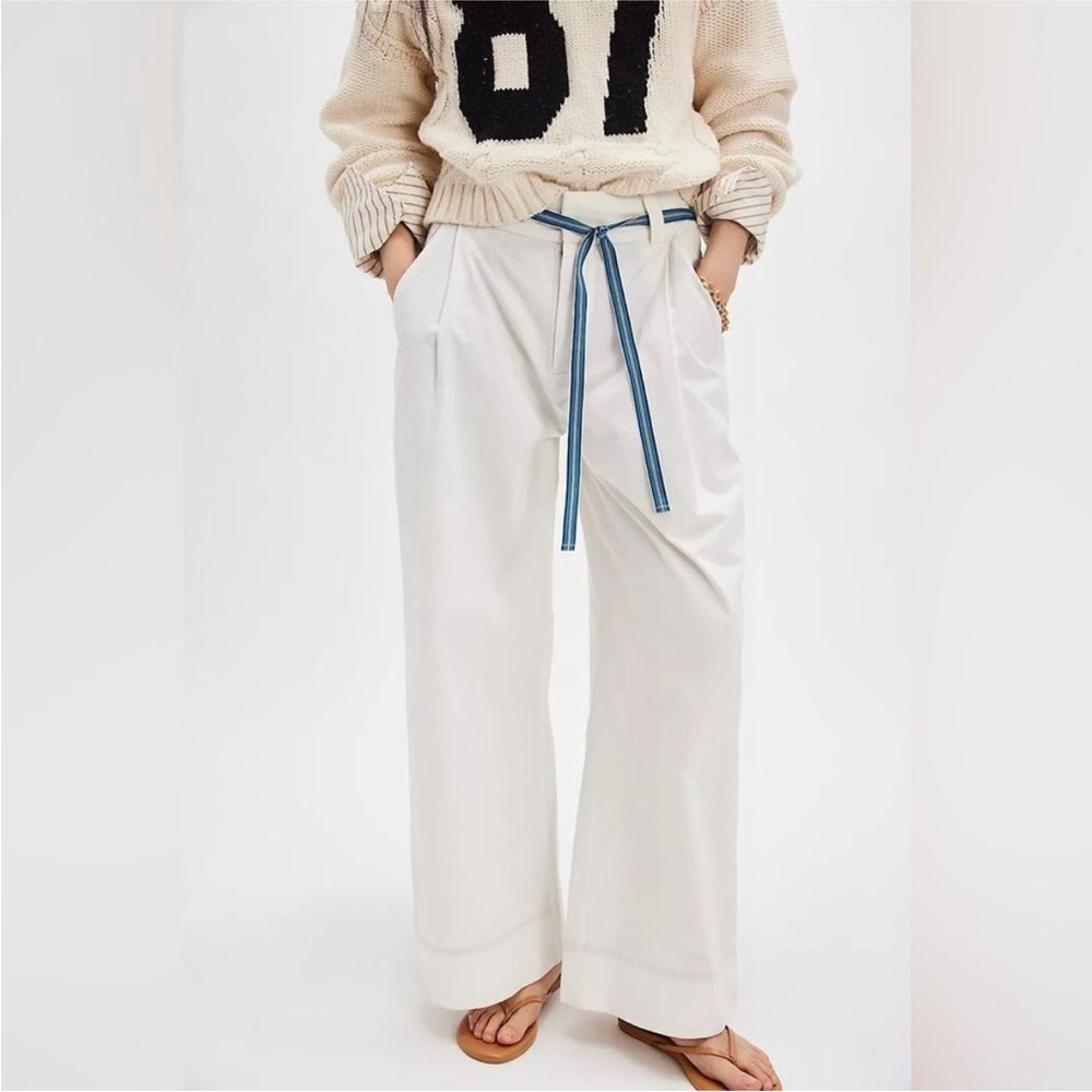 Free People Buckle Back Trouser - Snow White